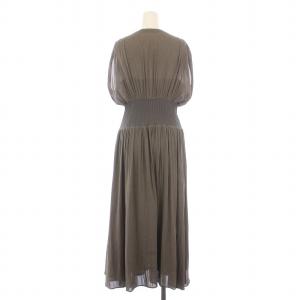 ESTNATION ポリエステルメッシュノースリーブワンピース ロング ペチコート付き 38 M グレー 21-109-11-060019