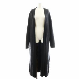 カーディガン ロング丈 ウール混 F グレー /AN23