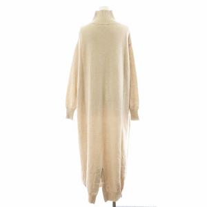 SACRA ニットワンピース 長袖 マキシ ロング タートルネック ウール 38 M ベージュ /AN18