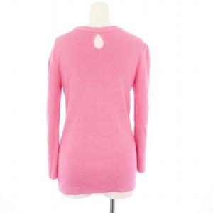 BORDERS at BALCONY PEARL ROUND NECK TOP ニット セーター 長袖 36 ピンク BD2111-1B-47