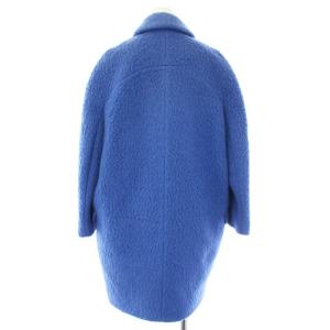 CARVEN Wool teddy coat チェスターコート ダブル アウター ミドル丈 ロング 34 S 青 ブルー