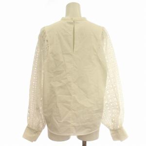 TODAYFUL 22AW Lacesleeve Cotton Blouse レース シャツ ブラウス 長袖 パフスリーブ F 白 ホワイト