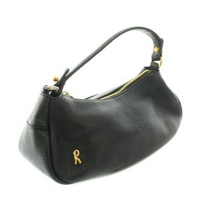 ROBERTA DI CAMERINO ハンドバッグ ブラック ゴールド