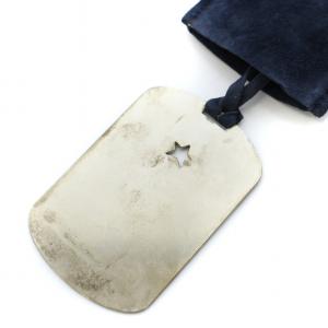 HERMES 星を巡る旅行 チョーカー ネックレス ペンダント スエード シルバーカラー 紺 ネイビー アクセサリー