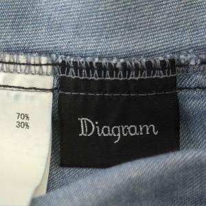 Diagram GRACE CONTINENTAL デニム ワンピース ロング 長袖 ベルト付き 36 S 水色 ライトブルー