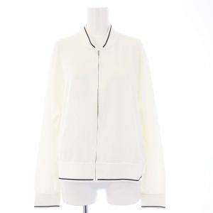 23SS Compact Crepe Sweatshirt Bomber ニットカーディガン 長袖 ジップアップ