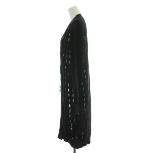 DIESEL M-ONYX KNITWEAR M オニキスニットウェア カーディガン ロング丈 長袖 Vネック 前開き XS 黒 ブラック