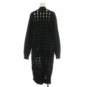 DIESEL M-ONYX KNITWEAR M オニキスニットウェア カーディガン ロング丈 長袖 Vネック 前開き XS 黒 ブラック
