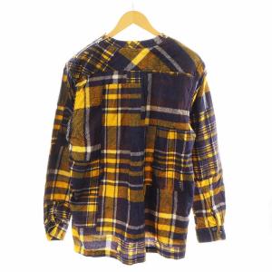 sacai シャツ 長袖 チェック柄 2 M 黄 イエロー