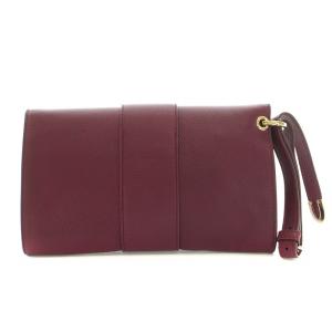 JIMMY CHOO クラッチバッグ パーティバッグ レザー 保存袋付き 赤紫 レッドパープル ゴールド