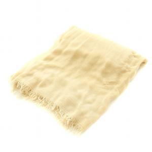 Faliero Sarti ストール マフラー フリンジ ラメ モダール 絹 シルク混 保存箱付き ベージュ /YT