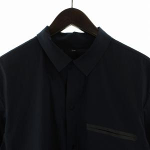 ATTACHMENT カジュアルシャツ 長袖 5 XXL 大きいサイズ 紺 ネイビー