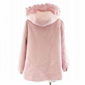 M'S GRACY コート ミドル丈 フード フリル パール 36 ピンク