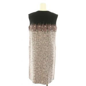 René ワンピース TESSILE社生地 ツイード シルク混