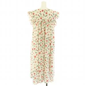 René ワンピース フリル 花柄 シフォン 36 ホワイト