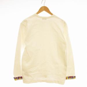 COMME des GARCONS HOMME Tシャツ 長袖 袖花柄 白 ホワイト HET001 /EE