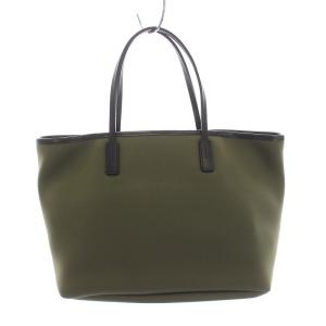 René トートバッグ ポーチ付き 刺繍 カーキ 黒