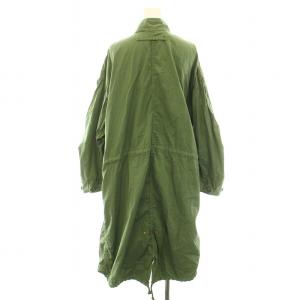 TICCA ウォッシュドコットンリラックスミリタリーコート モッズコート アウター ミドル スタンドカラー F カーキ