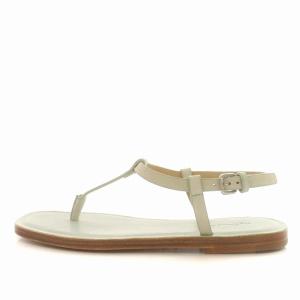 JIL SANDER NAVY トングサンダル レザー サンダル フラット 36 23cm セージグリーン 黄緑