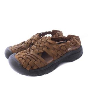 HYKE ROSARITA2 BISON フラットサンダル 編み込み レザー US6.5 23.5cm