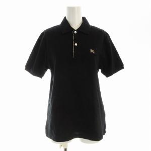 子ども服 女の子 ポロシャツ ノバチェック ロゴ刺繍 半袖 160A 黒 ブラック /EE