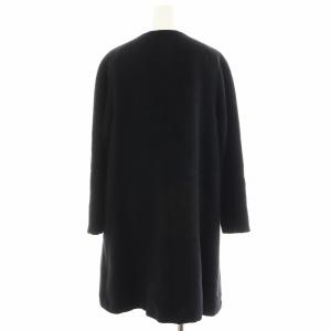 ADORE ノーカラーコート アルパカ混 アウター 36 S 黒 ブラック /AN42