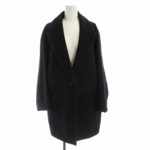 ピーコート Pコート ミドル アルパカ混 アウター 紺 ネイビー