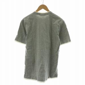 BURBERRY BLACK LABEL フェイクレイヤードTシャツ カットソー 半袖 プルオーバー プリント 3 L グレー /NQ