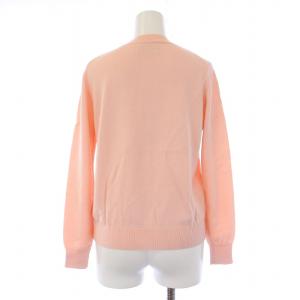 Chesty 22AW ニット セーター 長袖 クルーネック ビジュー装飾 ロゴ ウール F ピンク /BM