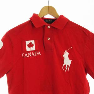 POLO RALPH LAUREN ポロシャツ 半袖 ロゴ刺繍 S 赤 レッド 1222804