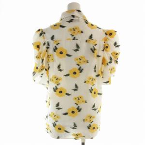 Chesty シスタージェーン sister jane シアーシャツ ブラウス 花柄刺繍 半袖 XS 白 ホワイト /EE