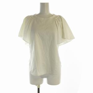 テンジク フレアギャザースリーブ カットソー 半袖 1 S 白 ホワイト 6517-206-0510 /RO