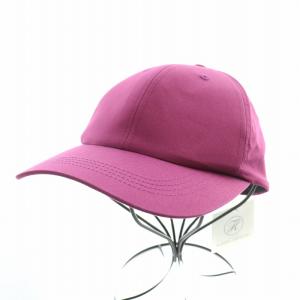 HAT MAKER キャップ 帽子 6パネル 無地 牛革 切替 F 紫 パープル タグ付き /BB
