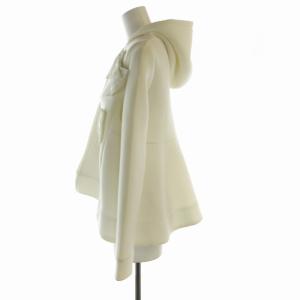 Chesty ジップアップパーカー フーディー リボン装飾 長袖 0 XS 白 ホワイト /RO