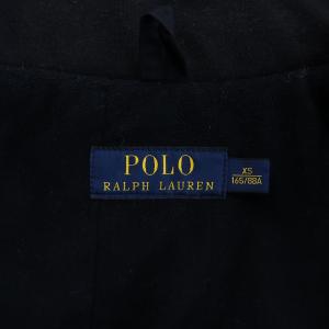 POLO RALPH LAUREN 中綿ジャケット フード ロゴ刺繍 XS 紺 ネイビー /AN44