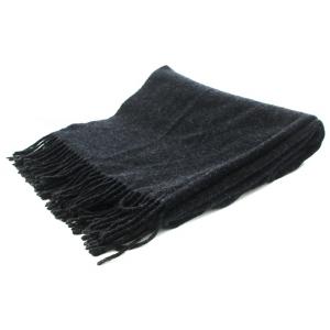 Acne Studios マフラー ストール 大判 フリンジ ウール 黒 ブラック