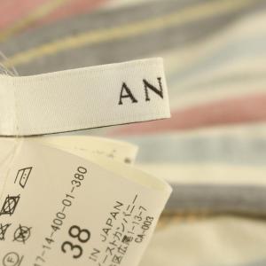 ANAYI シャツワンピース ストライプ ロング 長袖 ワンピース 38 M 白 マルチカラー