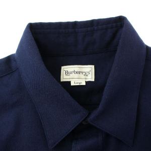 burberrys ヴィンテージ シャツ ウール L ネイビー