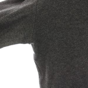 BURBERRY BLACK LABEL Tシャツ カットソー ロンT Vネック チェック ロゴ刺繍 長袖 3 L グレー