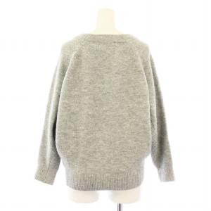 Adam et Rope' AER 15004 ニットカーディガン 長袖 Vネック ウール混 F グレー /KU