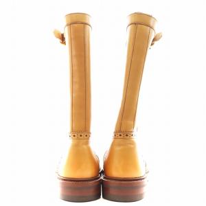 Tricker's メダリオン バーニッシュドカーフ ブーツ レザー 5.4 ベージュ L6673 /AN13