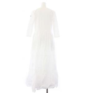 BORDERS at BALCONY BALLERINA MAXI DRESS バレリーナマキシドレス カシュクールワンピース ロング 七分袖 36 S 白 ホワイト