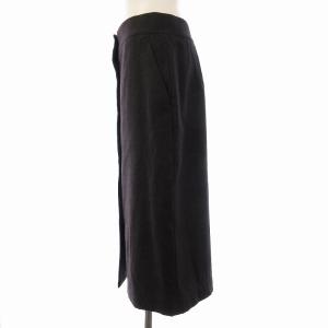 23区 タイトスカート ロング ウール フロントボタン 40 L 黒 ブラック
