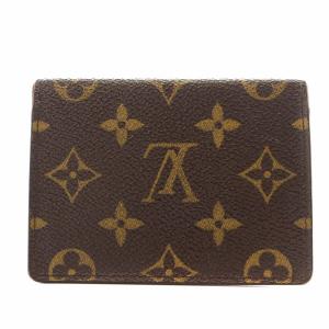LOUIS VUITTON モノグラム ポルト2 カルト ヴェルティカル カードケース 定期入れ 茶 ブラウン M60533