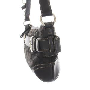 COACH シグネチャー ショルダーバッグ ワンショルダーバッグ 斜めがけ 2WAY キャンバス レザー 黒 ブラック F07077