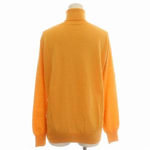 ebure タートルネック ニット カットソー ウール シルク混 長袖 38 M オレンジ