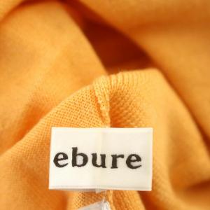 ebure タートルネック ニット カットソー ウール シルク混 長袖 38 M オレンジ