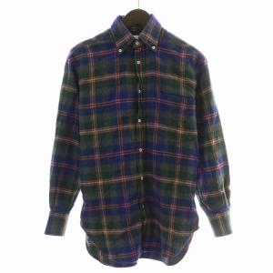 ボタンダウンシャツ カジュアルシャツ 長袖 レギュラーカラー チェック柄 S マルチカラー /BB