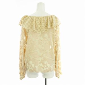 GRACE CONTINENTAL シャツ ブラウス 長袖 花柄 ベージュ 36 ベージュ