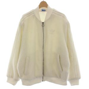 トラックジャケット ボア ブルゾン スカジャン スタジャン 4XOT 白 ホワイト BR5191 /DK